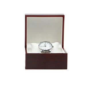 Caja de reloj de viaje de madera estuche de almacenamiento de joyas para paquete de regalo de tienda - Imagen 1 de 12