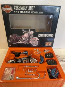 1997 Harley Davidson FLSTS Heritage Springer 1:10 Die-Cast Model Kit (New) - Picture 1 of 24