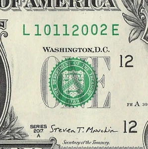 OCT 11 2002 Birthday Fancy Serial Number Date Note One Dollar Bill 10 11 2002 - Picture 1 of 11