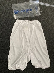 Vintage weiße seidige Slips UK 14 36" Unterhose Shorts langes Bein Höschen Unterwäsche - Bild 1 von 11