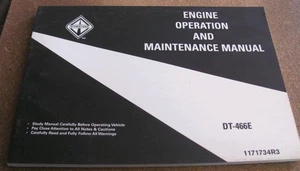 International 1171734R3 Engine Op. & Maintenance Manual DT466E - Picture 1 of 12