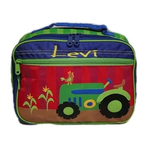 Stephen Joseph Lunch Box/Tractor  With Embroidered Name Levi - Picture 1 of 4