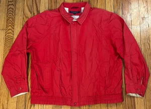VTG 80s 90s Brooks Brothers Red Harrington Full Zip Jacket Mens Medium Golf - Picture 1 of 11