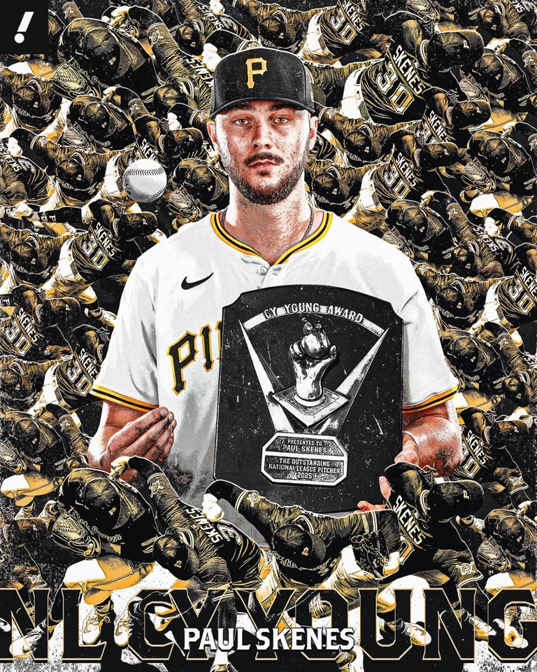Paul Skenes Pittsburgh Pirates 8x10 photo 2025 CY Young Winner NL - Image 1 of 1