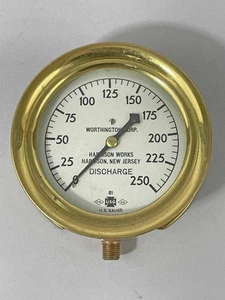VINTAGE MESSING MANOMETER - ENTLADUNGSMESSGERÄT - WORTHINGTON CORP USA 250 psi h - Bild 1 von 4