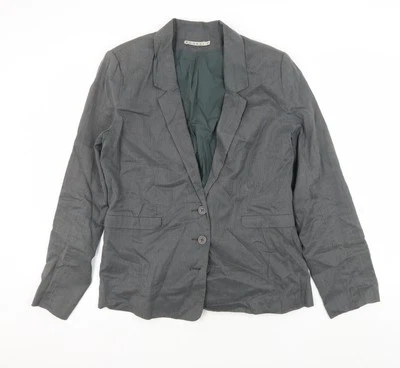 Chaqueta de traje gris a rayas Kookai para mujer, talla 16 Foto 1 de 4