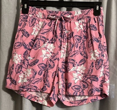 Margaritaville Island Reserve Women’s Small Shorts, Linen Blend, Pink/Purple/Wht - Image 1 of 4