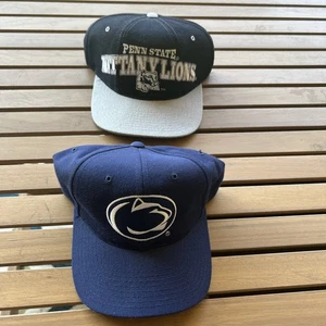 Lotto 2 cappelli lana PENN STATE PSU starter vintage anni 90 starter strapback rari - Foto 1 di 20