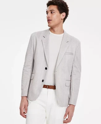 Abrigo deportivo Hugo by Hugo Boss para hombre ajuste moderno a cuadros - color topo claro talla 42 L Foto 1 de 4