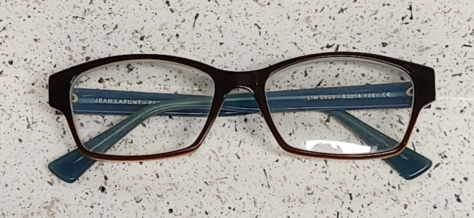 Jean La Font "Lin 5020" Anteojos Marrón Azul Monturas Usadas Muy Bonitas Algunas Usadas Foto 1 de 4
