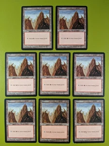 8 Mountain (Vertical) Tempest Playset Magic the Gathering MTG 8 - Picture 1 of 1