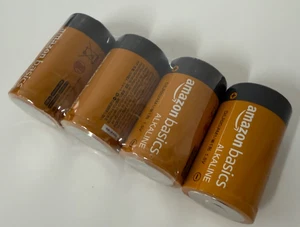 Amazon Basics 4-Pack D Cell All-Purpose Batteries Largest Big Battery - Picture 1 of 14