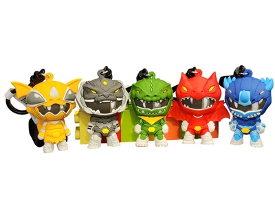 Godzilla VS Power Rangers : 5 Ranger Complete Set - Figural Clip Series 1 - NEW! - Image 1 of 4