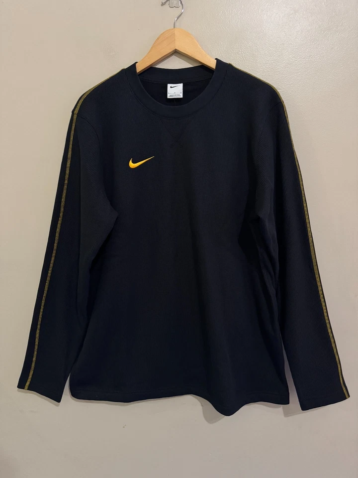 Nike Football Waffle Knit Club Coach Sideline Mens 2XL Black Gold FJ9547-015