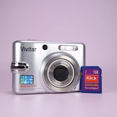 Vivitar Digital Camera Vivicam 8325 8.0MP Silver Tested - Image 1 of 4