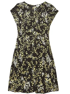 Ex Fat Face Women's Erin Mimosa Short Sleeve Jersey Dress In Black Floral - Picture 1 of 5