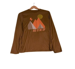 Athletic Works Boys Long Sleeve Graphic Top Brown XXL (18) Rise to the Top - Picture 1 of 1