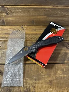 Spyderco Knives Salt 2 Lockback FRN Serrated H2 C88SBBK2 Collectors Club #015V - Picture 1 of 3