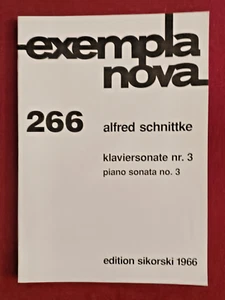 Alfred Schnittke - piano sonata n° 3 ◊ sheet music ◊ edition Sikorski - Foto 1 di 2