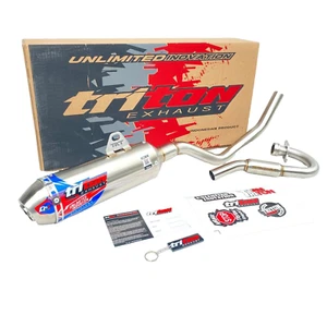 EXHAUST FULL SYSTEM STAINLESS PIPE SILVER FOR KAWASAKI KLX 250 2018-2020 #2 - Picture 1 of 8
