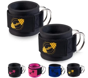 Ankle / Wrist padded Straps for Cable Machine Attachments, pair - Picture 1 of 23