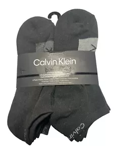Calcetines Calvin Klein Para Hombre 7-12 Negros Cojín No Show Logo 6 Pares Atléticos Preppy - Imagen 1 de 9