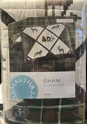 Martha Stewart Lodge Living Разноцветная Стандартная Подушка - Новая нераспакованная $130 - Изображение 1 из 4