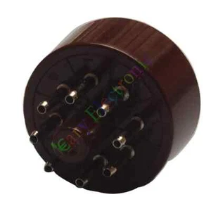 8pc 8Pin Red Bakelite Vacuum TUBE sockets SAVER BASE 6L6 EL34 KT88 audio amps - Picture 1 of 4