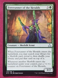 Magic The Gathering RIVALS OF IXALAN FORERUNNER OF THE HERALDS green card MTG - Bild 1 von 2