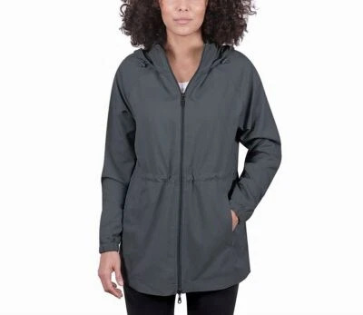 Kirkland Signature Ladies' Hooded Anorak Jacket, Gray M & L/MINT MEDIUM NWT - Image 1 of 4