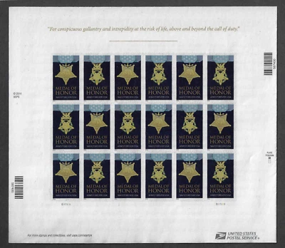 US Stamps Sheet of 20, Medal Of Honor, #4622-4623 MNH - Image 1 of 2