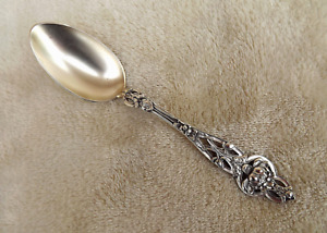 Water Lily by Alvin  5 1/2" Sterling coffee spoon  mono 'GMB 1911'