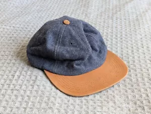 Only NY Woolrich Woolen Mills Hut Erwachsene Einheitsgröße verstellbar blau braun hergestellt in den USA - Bild 1 von 9