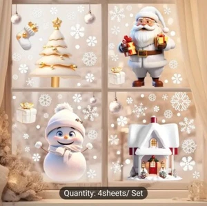 Christmas Window Clings Xmas Window Decals Stickers for Christmas Window - Picture 1 of 2