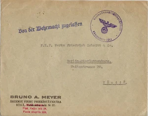 Auslandsnachrichtenprüfstelle Königsberg Von der Wehrmacht zugelassen Zensur - Bild 1 von 2