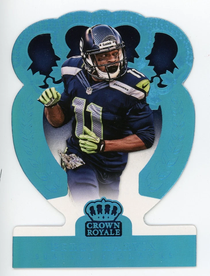 2014 Panini Crown Royale Percy Harvin Retail Blue Holofoil #54 #/199 Seahawks - Image 1 of 1