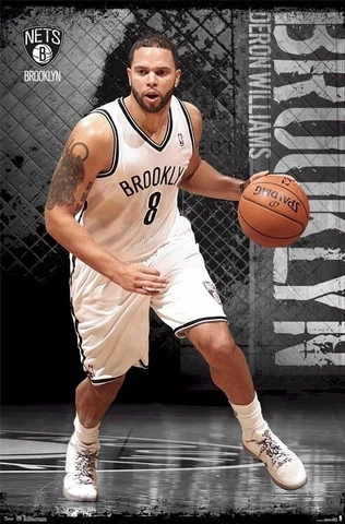 DERON WILLIAMS POSTER ~ DRIBBLE 22x34 Brooklyn Nets Basketball 5913 NBA Cover