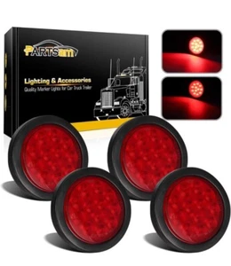 4 Pack 5-Inch Diameter Waterproof LED Rear Lights - Picture 1 of 6
