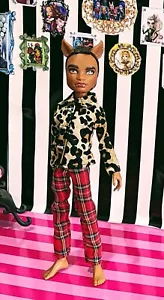 Monster High inspired Ltd Ed Handmade boys Leopard Shirt only No doll. - Picture 1 of 1