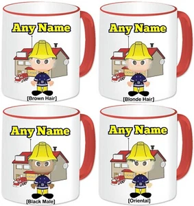 Personalised Fireman Mug Coffee Tea Cup Firefighter Gifts Dad Uncle Work Present - Picture 1 of 22