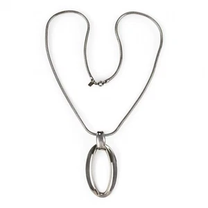 Heavy Robert Lee Morris RLM Studio Sterling O Oval Circle Pendant Necklace - Picture 1 of 7