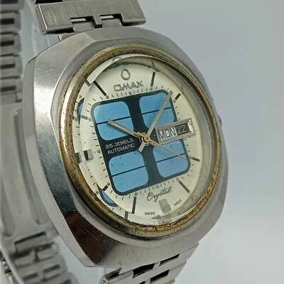 Reloj Hombre Omax Cristal Automático Cal.2066 Día/Fecha Vintage Foto 1 de 4