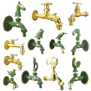 Nostalgie Messing Wasserhahn 1/2" Auslaufhahn Auslaufventil Antik Garten Aussen - Bild 1 von 43