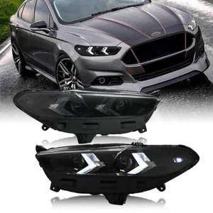 LED Dual Beam Projector Headlights For Ford Fusion 2013-2016 Front Lamp Assembly - Picture 1 of 19