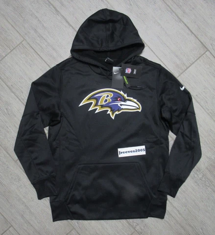 NWT Nike Therma Fleece Baltimore Ravens Logo Pullover Hoodie Sz Large - Men's Cover