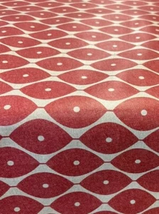 Tovaglia vinile Morrocan rossa pulita, plastica PVC con supporto tessile (344) - Foto 1 di 33
