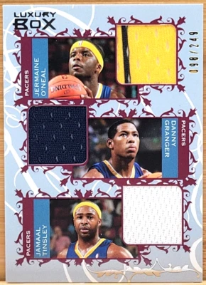 2006-07 TOPPS LUXURY BOX JERMAINE O'NEAL / GRANGER/ TINSLEY  RELIC #D/249 - Image 1 of 2