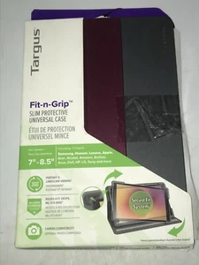 Targus Fit & Grip Folio Case 7-8” Purple Universal 360 Slim Protective Case - Picture 1 of 1