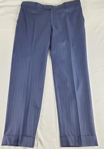 Isaia Napoli Dress Pant Men Size 38 Striped Wool Base Sanita Tapered - Picture 1 of 10