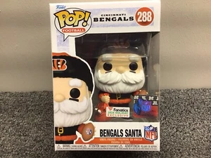 Funko pop NFL Cincinnati BENGALS Santa #288 FANATICS EXCLUSIVE Ship In PROTECTOR - Picture 1 of 4